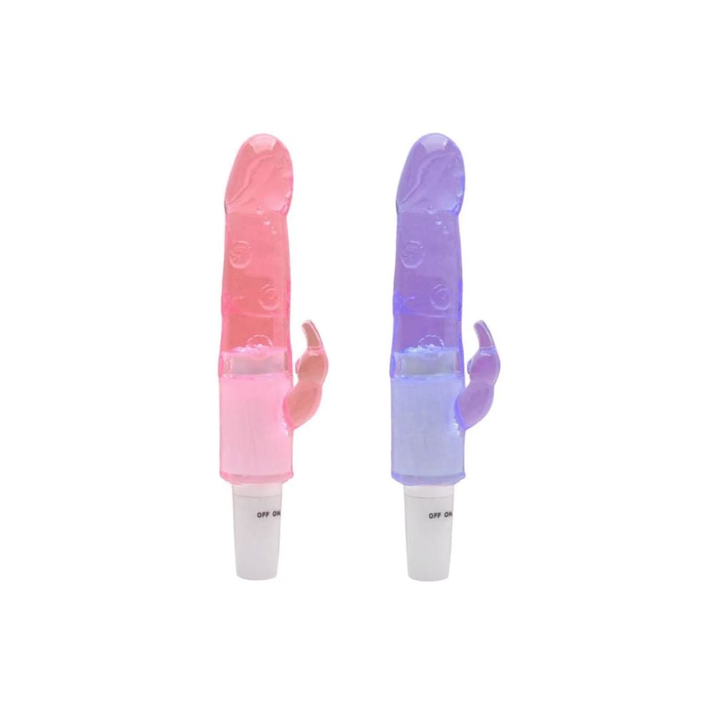 Vibrador Jelly (Silicone Com Estimulador Clitoriano)