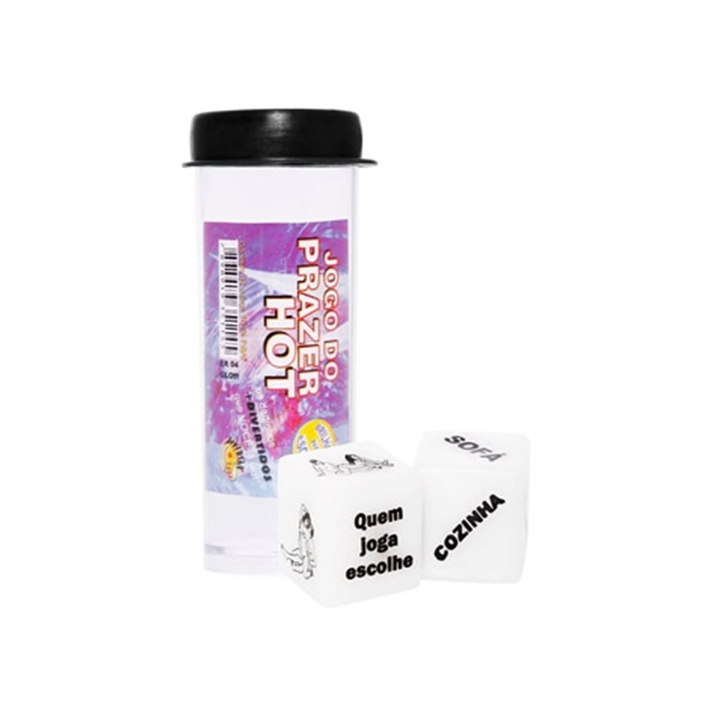 Dados jogo do prazer hot glow (brilha no escuro) 2 dados