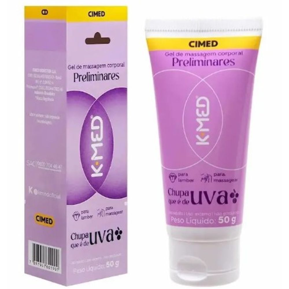 Lubrificante K-Med Preliminares Chupa Que É De Uva 50G