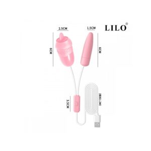 Cápsula Vibratória Usb Com 2 Bullets Com 12 Modos De Língua Vai E Vem E Vibração